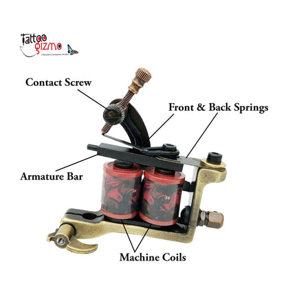 TG- 2 Basic Coil Tattoo Machine kit, 2 Colors , 20 Needles