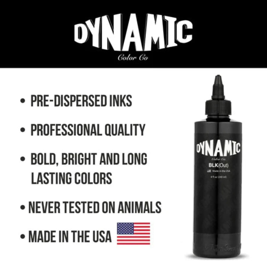 Dynamic black BLKout Tattoo Ink