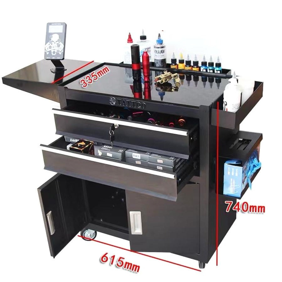 Tattoo Workstation Desk Portable Table+Colorant Box for Tattoo Ink Storage  | eBay