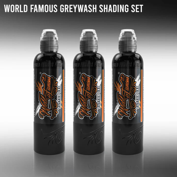 World Famous 3 Bottle Charcoal Grey Wash Set