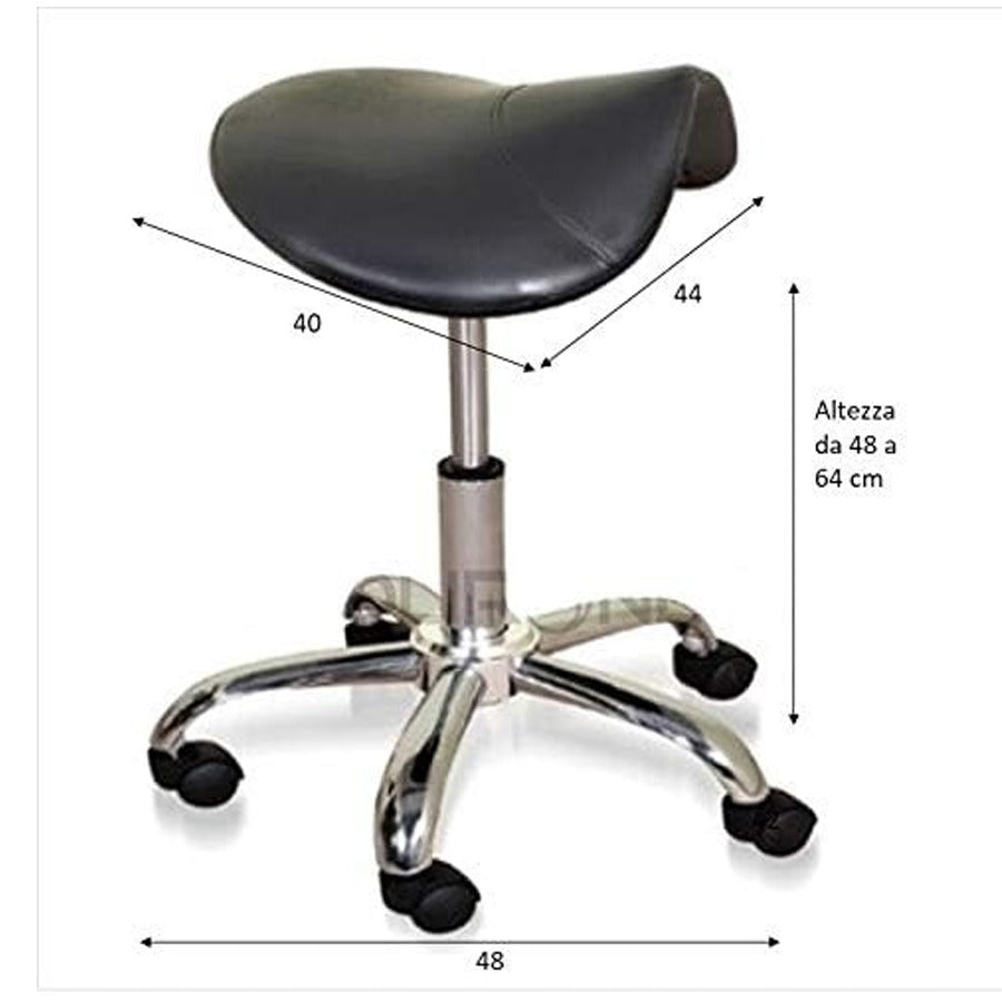 Saddle Tattoo Stool Light With Adjustable Wave Seat 