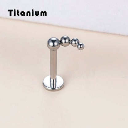 Titanium Internally Threaded labre With Descending (Single Piece)