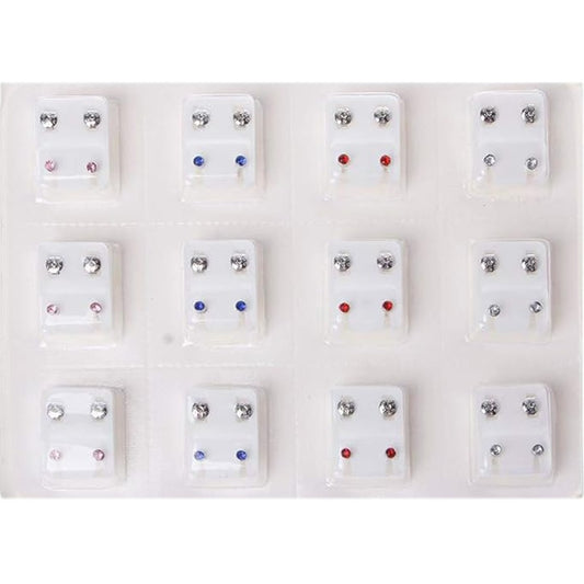 Pierced Stud Earrings, Mixed Colors Ear Studs and Accessories for Women