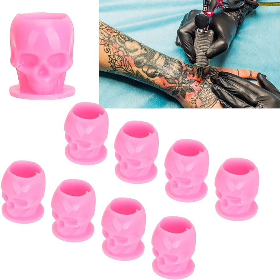 Disposable Skull Tattoo Ink Cups - Pack of 50Pcs
