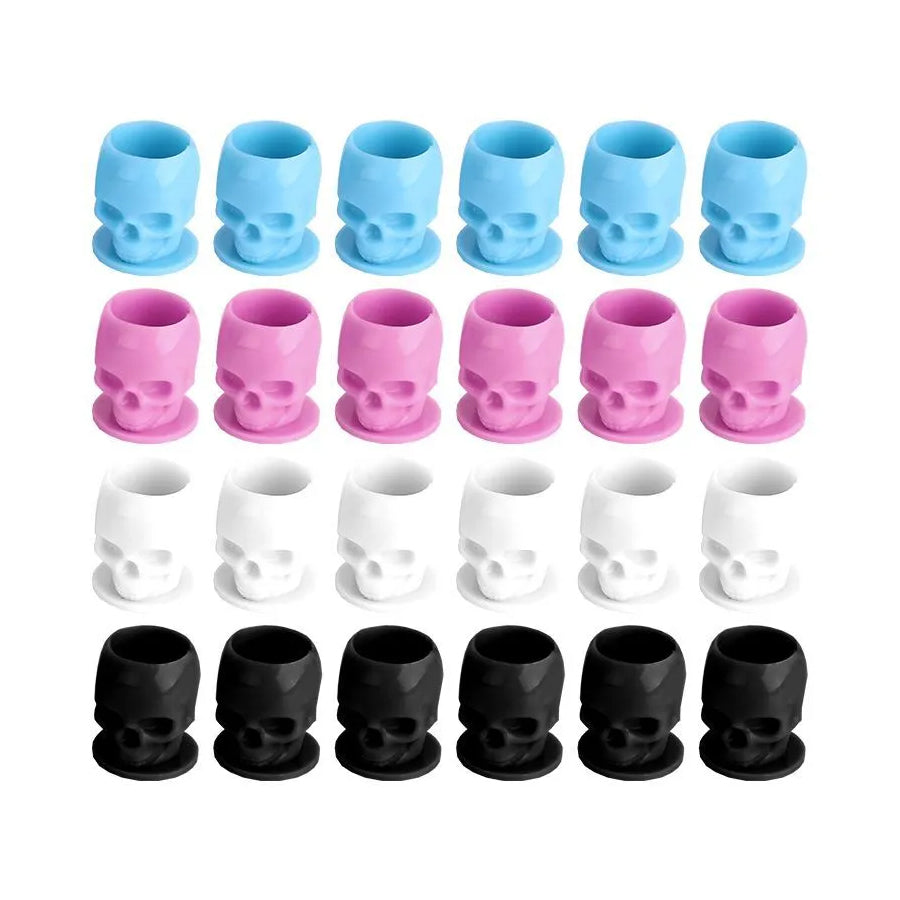 Disposable Skull Tattoo Ink Cups - Pack of 50Pcs