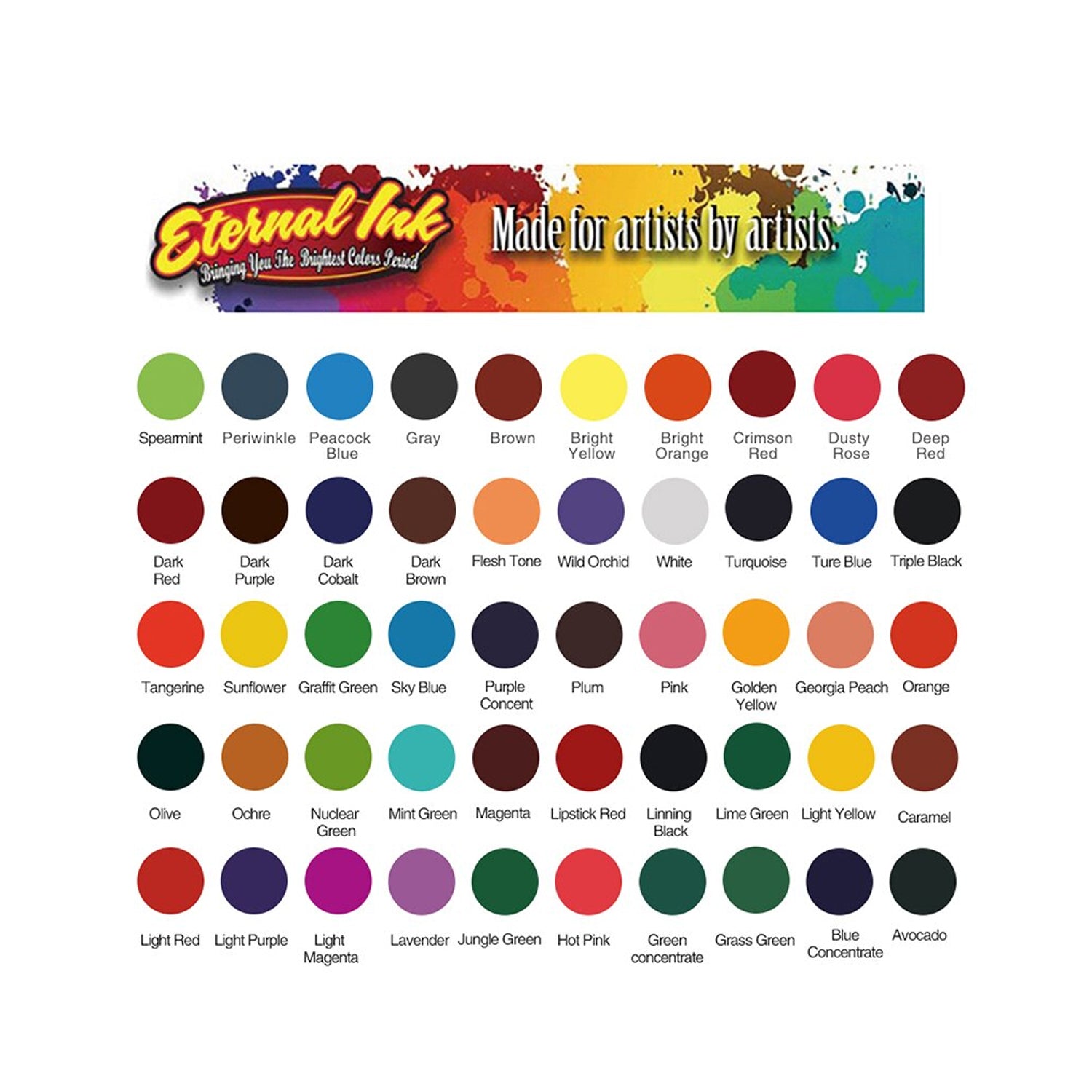 skin candy color chart | Tattoo ink colors, Ink tattoo, Candy tattoo