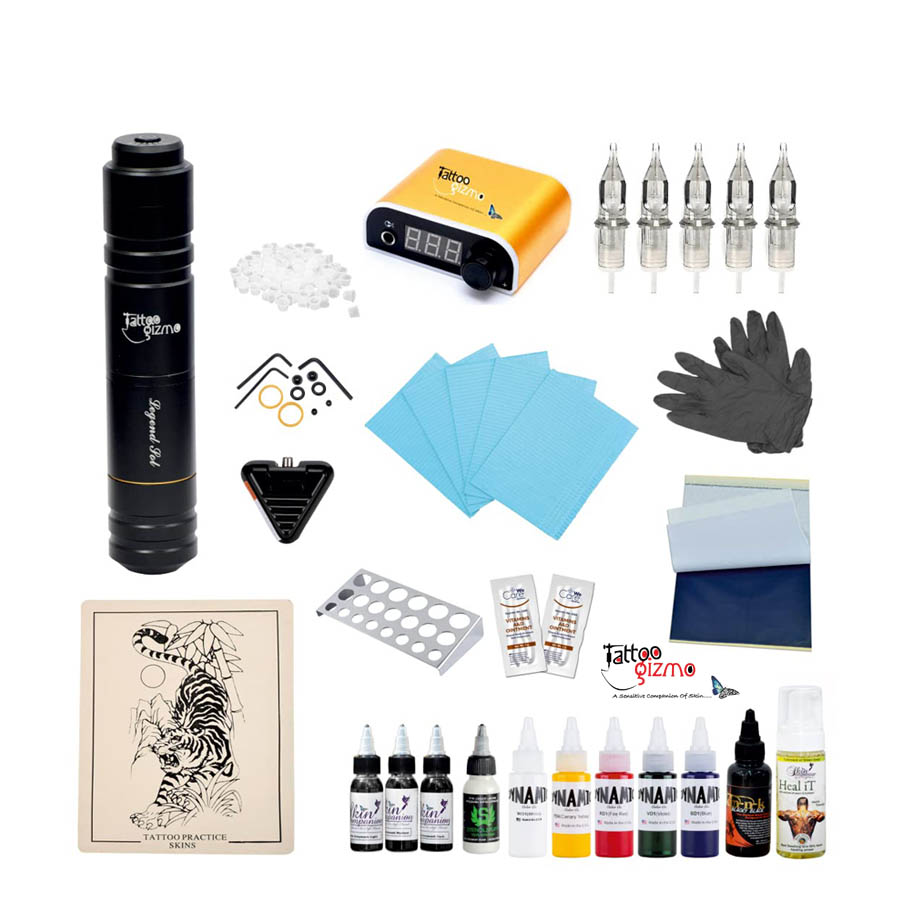 Complete Tattoo Machine Kit Professional Tattoo Rotary Pen Machine Tattoo  Supply  eBay