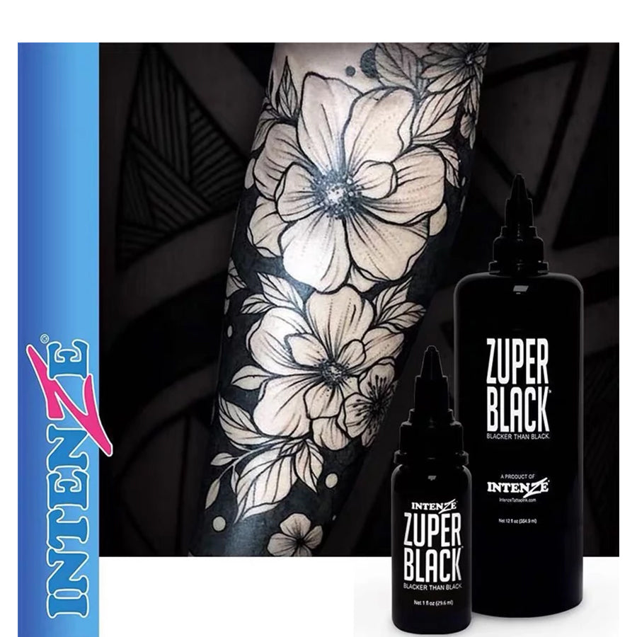 Zuper Black — Intenze Tattoo Ink — 12 oz Bottle