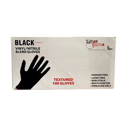 Tattoo Gizmo Nitrile Blend Gloves - Black